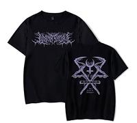 OUHZNUX Lorna Shore T-Shirt Unisexe Deathcore Band Merch T-Shirt À Manches Courtes pour Les Jeunes Hommes Femmes À Manches Courtes Pleine Taille Xs-4Xl
