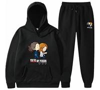 OUHZNUX Sweat À Capuche Greys Anatomy 2D Line American Drama Peripheral Pullover Set Fun Hoodie + Pantalons De Survêtement Casual Homme Et Femme Rond S-3Xl