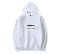 OUHZNUX Sweat À Capuche Greys Anatomy Sweat À Col Ras du Cou Imprimé 2D ECG Pull À Capuche Mode Hommes Et Femmes Pulls Dhiver