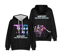 OUHZNUX Sweat À Capuche K-Pop De-Mon H-Hunters Merch Hoodie Vintage Mode Pullover Unisex Hip Hop 3D Imprimé Oversized Manches Longues Sweatshirt pour Femmes Hommes XXS-4XL-Black||4X_l