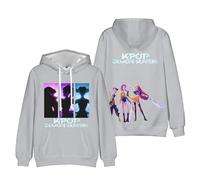 OUHZNUX Sweat À Capuche K-Pop De-Mon H-Hunters Merch Hoodie Vintage Mode Pullover Unisex Hip Hop 3D Imprimé Oversized Manches Longues Sweatshirt pour Femmes Hommes XXS-4XL-Grey||m