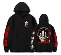 OUHZNUX Sweat À Capuche Unisexe Terrifier Killl Sweat À Capuche Film d'horreur Marchandise Imprimer Halloween Streetwear Mode d'hiver Amusant Sweat-Shirt Décontracté XS-3XL-Black||XS