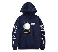 OUHZNUX Sweats À Capuche Anime Assassination Classroom, Sweat À Capuche Noir pour Filles Et Adolescents, Pull Classique pour Homme/Femme, Manches Longues avec Cordon De Serrage avec Poches Xs-4Xl