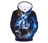 OUHZNUX Sweats À Capuche Solo Leveling Sweats À Capuche Imprimés en 3D Sweats À Capuche Sweat-Shirts Chauds Homme Polyester Fun Crew Neck Street Sweats À Capuche XXS-XXL