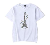 OUHZNUX T-Shirt Heartstopper 2 Charlie Et Nick Merch T-Shirt À Manches Courtes À Col Rond pour Femme T-Shirt en Coton T-Shirt Hip Hop À Manches Courtes pour Enfants XS-4XL-Black||XS