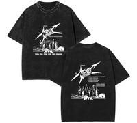 OUHZNUX T-Shirt P1Harmony Tour 2025 T-Shirt Imprimé Homme Et Femme Kpop Mode Tendance Décontracté Coton Ample Manches Courtes XS-3XL-Black&n||x_l