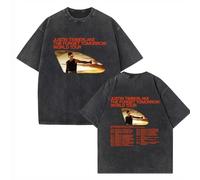 OUHZNUX T-Shirts Surdimensionnés pour Hommes Col Rond en Coton Justin Timberlake Vintage Délavés pour Femmes XS-3XL-Black||S