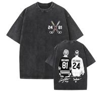 OUHZNUX T-Shirts Vintage Heated Rivalry T-Shirts pour Hommes Et Femmes Rozanov Hollanov 24 81 Movie 2026 Imprimé Rétro Manches Courtes Gilet Ample en Coton XS-3XL-Black&c||x_l