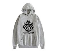 OUHZNUX Unisexe Anime Ainz Ooal Robe Sweat À Capuche Imprimé Overlord Cosplay Pull Sweat avec Poches Femmes Hommes Mignon Amusant Tendance Sweat À Capuche Xs-4Xl