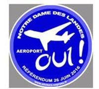 Oui au référendum pour l'aéroport de Notre Dame des Landes - 10cm - Sticker/autocollant G