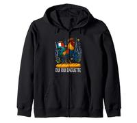 Oui Baguette French Meme Bread Coq Amoureux Francophile Sweat à Capuche