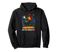 Oui Baguette French Meme Bread Coq Amoureux Francophile Sweat à Capuche