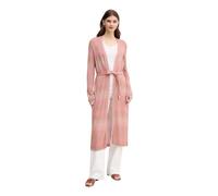 Oui - Cardigan à motif avec ceinture - Femme - Pulls - Rose - Taille: 42 FR