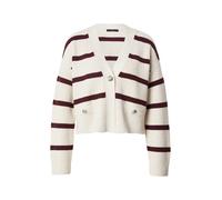 OUI Cardigan bordeaux / blanc, Taille L