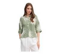 Oui - Chemisier à imprimé feuillage - Femme - Blouses et Chemises - Multicolore - Taille: 36 FR