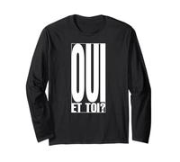 Oui Et Toi Phrase Française Typographie Minimaliste Manche Longue