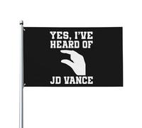 Oui, j'ai entendu parler du drapeau humoristique JD Vance pour chambre d'ado, drapeau personnalisé double face pour chambre de garçon, 90 x 150 cm, oui, j'ai entendu parler de la tapisserie humoristiq