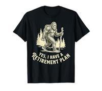 Oui, J'Ai Un Plan de Retraite Bigfoot Funny Animal T-Shirt
