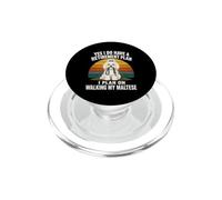 Oui, J'Ai Un Plan de Retraite en promenant Mon Chien Maltais PopSockets PopGrip pour MagSafe
