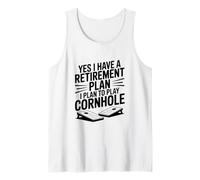Oui J'Ai Un Plan de Retraite Je prévois de Jouer au Cornhole Débardeur