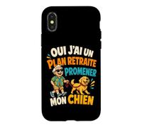 Oui J'Ai Un Plan Retraite Promener Mon Chien Coque pour iPhone X/XS