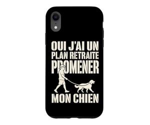 Oui J'Ai Un Plan Retraite Promener Mon Chien Coque pour iPhone XR