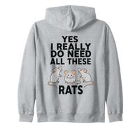Oui J'Ai Vraiment Besoin de Tous Ces Rats Sweat à Capuche