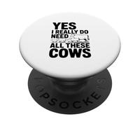 Oui, J'Ai Vraiment Besoin de Toutes Ces Vaches, Un drôle d'amoureux de la Ferme PopSockets PopGrip Adhésif