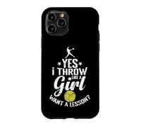 Oui, Je Lance comme Une Fille Veut Une leçon de Softball Coque pour iPhone 11 Pro