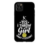 Oui, Je Lance comme Une Fille Veut Une leçon de Softball Coque pour iPhone 11 Pro Max