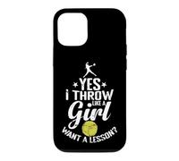Oui, Je Lance comme Une Fille Veut Une leçon de Softball Coque pour iPhone 12/12 Pro