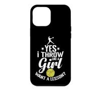 Oui, Je Lance comme Une Fille Veut Une leçon de Softball Coque pour iPhone 12 Pro Max