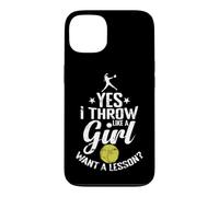 Oui, Je Lance comme Une Fille Veut Une leçon de Softball Coque pour iPhone 13