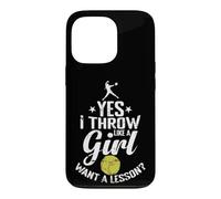 Oui, Je Lance comme Une Fille Veut Une leçon de Softball Coque pour iPhone 13 Pro