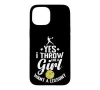 Oui, Je Lance comme Une Fille Veut Une leçon de Softball Coque pour iPhone 15