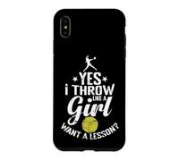 Oui, Je Lance comme Une Fille Veut Une leçon de Softball Coque pour iPhone XS Max