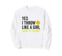 Oui, Je Lance comme Une Fille Veut Une leçon de Softball féminin Sweatshirt