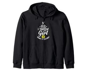 Oui, Je Lance comme Une Fille Veut Une leçon de Softball Sweat à Capuche