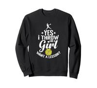 Oui, Je Lance comme Une Fille Veut Une leçon de Softball Sweatshirt