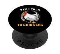 Oui Je Parle à Mes Poulets PopSockets PopGrip Adhésif