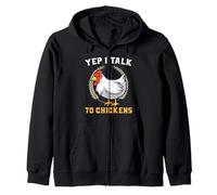 Oui Je Parle à Mes Poulets Sweat à Capuche