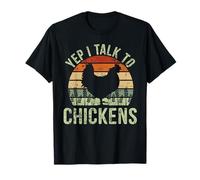 Oui, Je Parle à Mes Poulets Vintage T-Shirt