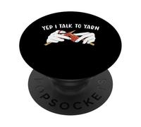 Oui, Je Parle à Yarn Knitting PopSockets PopGrip Adhésif