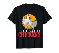 Oui Je Parle Aux Poulets Humour Fermier Drôle T-Shirt