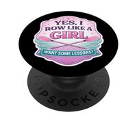 Oui, Je Rame comme si Une Fille Voulait des leçons Une équipe d'aviron Amusante PopSockets PopGrip Adhésif