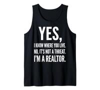 Oui, Je Sais où tu vis, Je suis Un Agent Immobilier, Un Art typographique Amusant Débardeur
