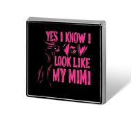 Oui, je sais que je ressemble à ma grand-mère. Broche carrée, insigne en métal, épinglette, accessoire pour veste, chapeau ou sac, décoration.