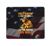 Oui, Je Sais Que Je suis Pompier, Soudeur Et Soudeur. Tapis Souris Bords Cousus Mouse Pad Durable Tapis De Souris pour Gamer Maison Jeux 25X30Cm