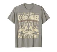 Oui, Je suis Cordonnier Humour T-Shirt, Homme, Ardoise, S