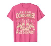 Oui, Je suis Cordonnier Humour T-Shirt, Homme, Rose Chiné, S